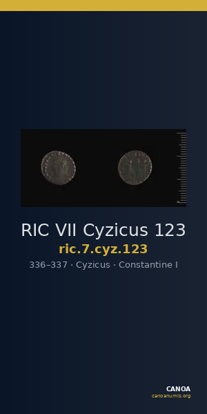 RIC VII Cyzicus 123 — CANOA