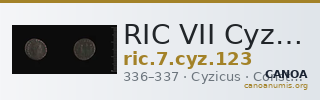 RIC VII Cyzicus 123 — CANOA