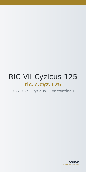 RIC VII Cyzicus 125 — CANOA