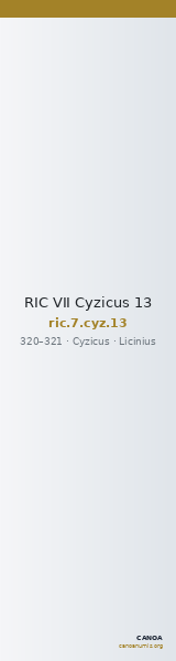 RIC VII Cyzicus 13 — CANOA