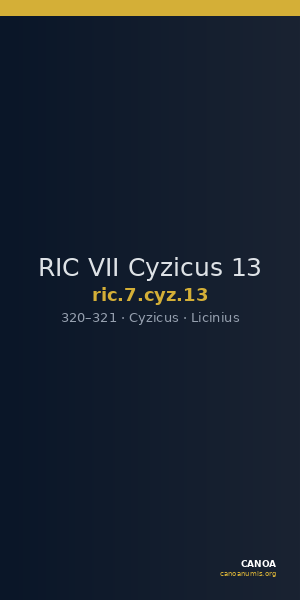 RIC VII Cyzicus 13 — CANOA