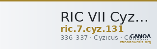 RIC VII Cyzicus 131 — CANOA
