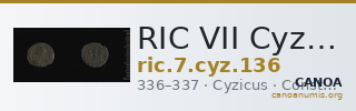 RIC VII Cyzicus 136 — CANOA