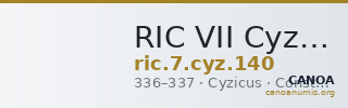 RIC VII Cyzicus 140 — CANOA