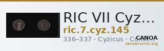 RIC VII Cyzicus 145 — CANOA