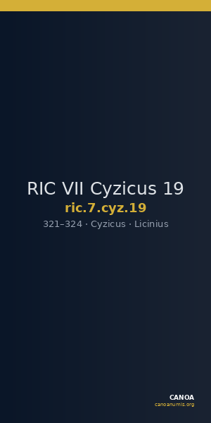 RIC VII Cyzicus 19 — CANOA