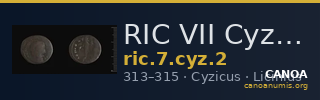 RIC VII Cyzicus 2 — CANOA