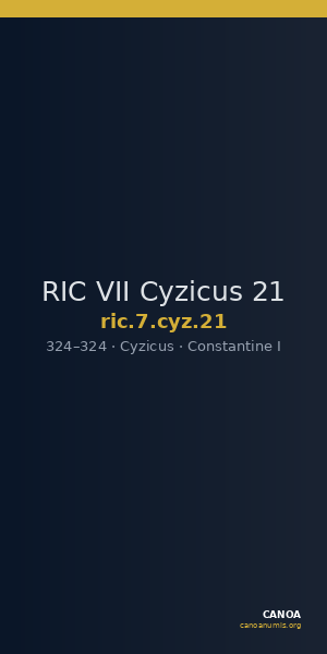 RIC VII Cyzicus 21 — CANOA