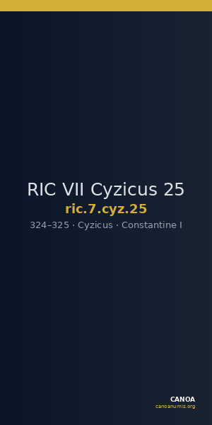 RIC VII Cyzicus 25 — CANOA