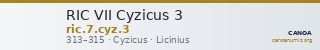 RIC VII Cyzicus 3 — CANOA