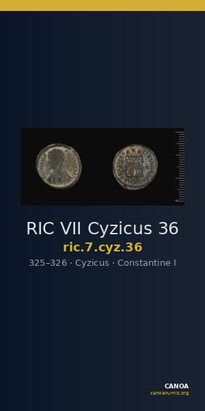 RIC VII Cyzicus 36 — CANOA