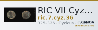 RIC VII Cyzicus 36 — CANOA