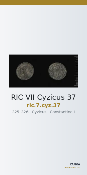RIC VII Cyzicus 37 — CANOA
