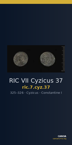 RIC VII Cyzicus 37 — CANOA