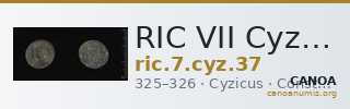 RIC VII Cyzicus 37 — CANOA