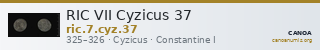 RIC VII Cyzicus 37 — CANOA