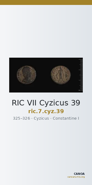 RIC VII Cyzicus 39 — CANOA