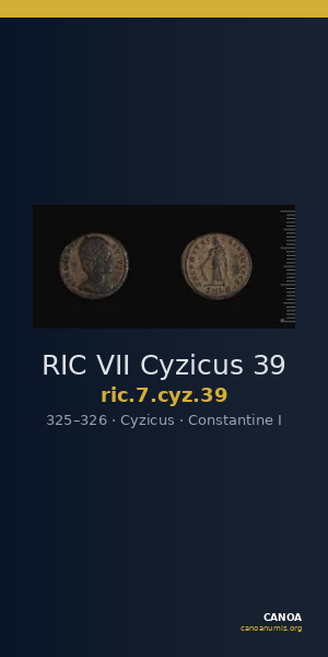 RIC VII Cyzicus 39 — CANOA