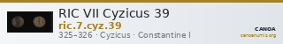 RIC VII Cyzicus 39 — CANOA