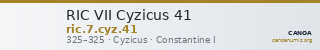 RIC VII Cyzicus 41 — CANOA
