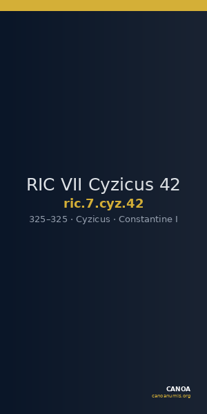 RIC VII Cyzicus 42 — CANOA