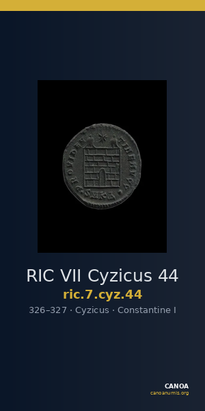 RIC VII Cyzicus 44 — CANOA