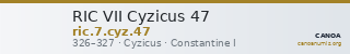 RIC VII Cyzicus 47 — CANOA