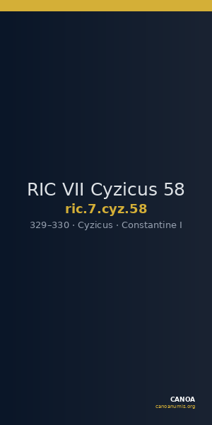 RIC VII Cyzicus 58 — CANOA
