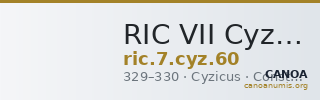RIC VII Cyzicus 60 — CANOA