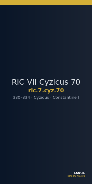 RIC VII Cyzicus 70 — CANOA