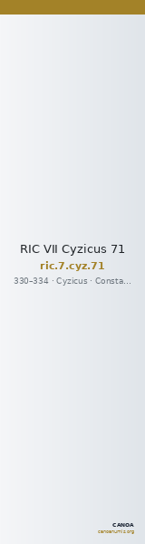 RIC VII Cyzicus 71 — CANOA