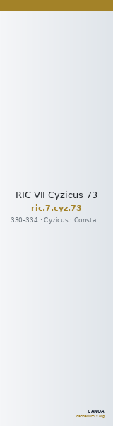 RIC VII Cyzicus 73 — CANOA