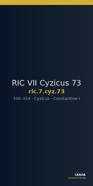 RIC VII Cyzicus 73 — CANOA