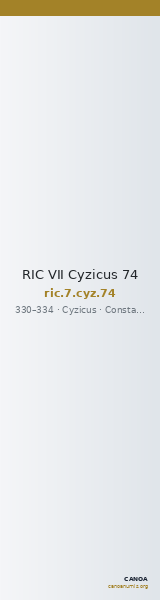 RIC VII Cyzicus 74 — CANOA