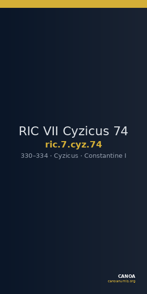 RIC VII Cyzicus 74 — CANOA