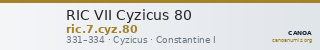 RIC VII Cyzicus 80 — CANOA
