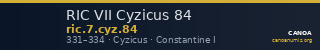 RIC VII Cyzicus 84 — CANOA