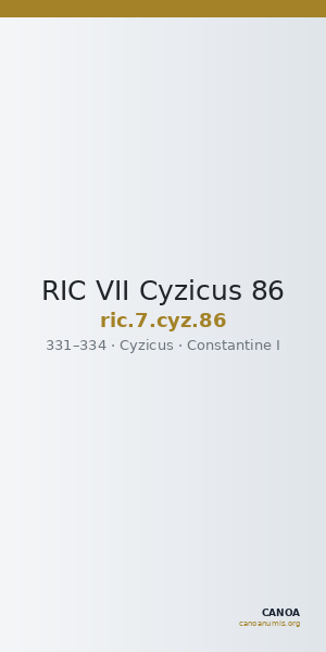 RIC VII Cyzicus 86 — CANOA