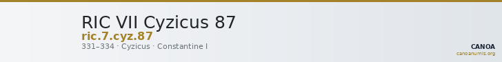 RIC VII Cyzicus 87 — CANOA