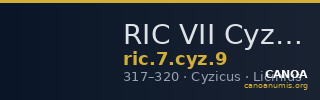 RIC VII Cyzicus 9 — CANOA