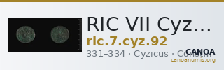 RIC VII Cyzicus 92 — CANOA