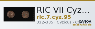 RIC VII Cyzicus 95 — CANOA