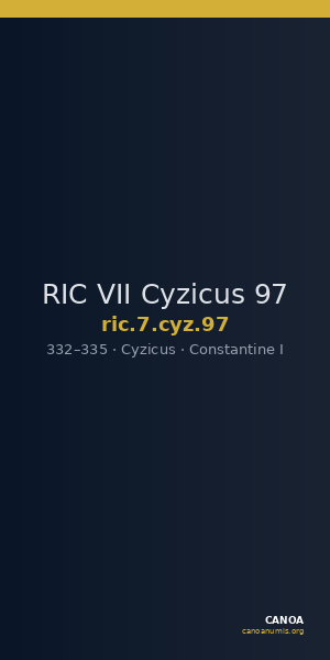 RIC VII Cyzicus 97 — CANOA