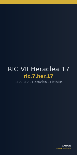 RIC VII Heraclea 17 — CANOA