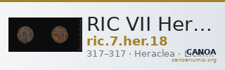RIC VII Heraclea 18 — CANOA