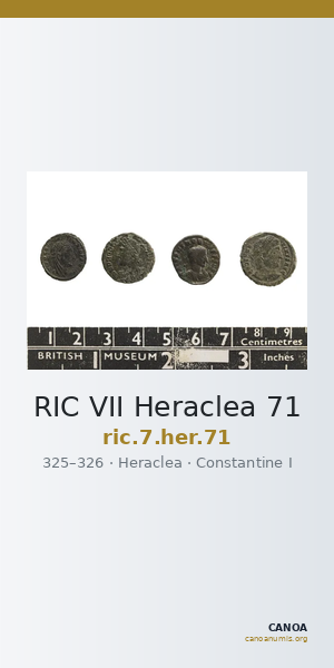 RIC VII Heraclea 71 — CANOA