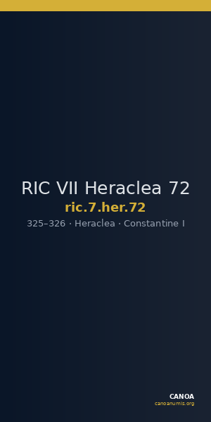 RIC VII Heraclea 72 — CANOA
