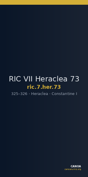 RIC VII Heraclea 73 — CANOA