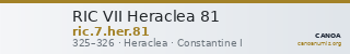 RIC VII Heraclea 81 — CANOA