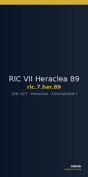 RIC VII Heraclea 89 — CANOA